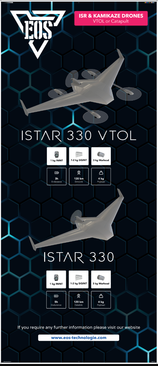 Kakemono EOS Technologie — gamme ISTAR 330